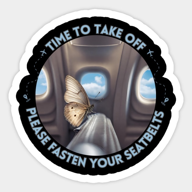 Time to take off !!! Sticker by RDproject